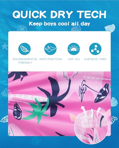 Image of SURF CUZ Boys Swim Trunks Toddler Swim Shorts UPF 50+ Bathing Suit for Boy Swimsuit Quick Dry Mesh Beach Boardshorts Swimwear