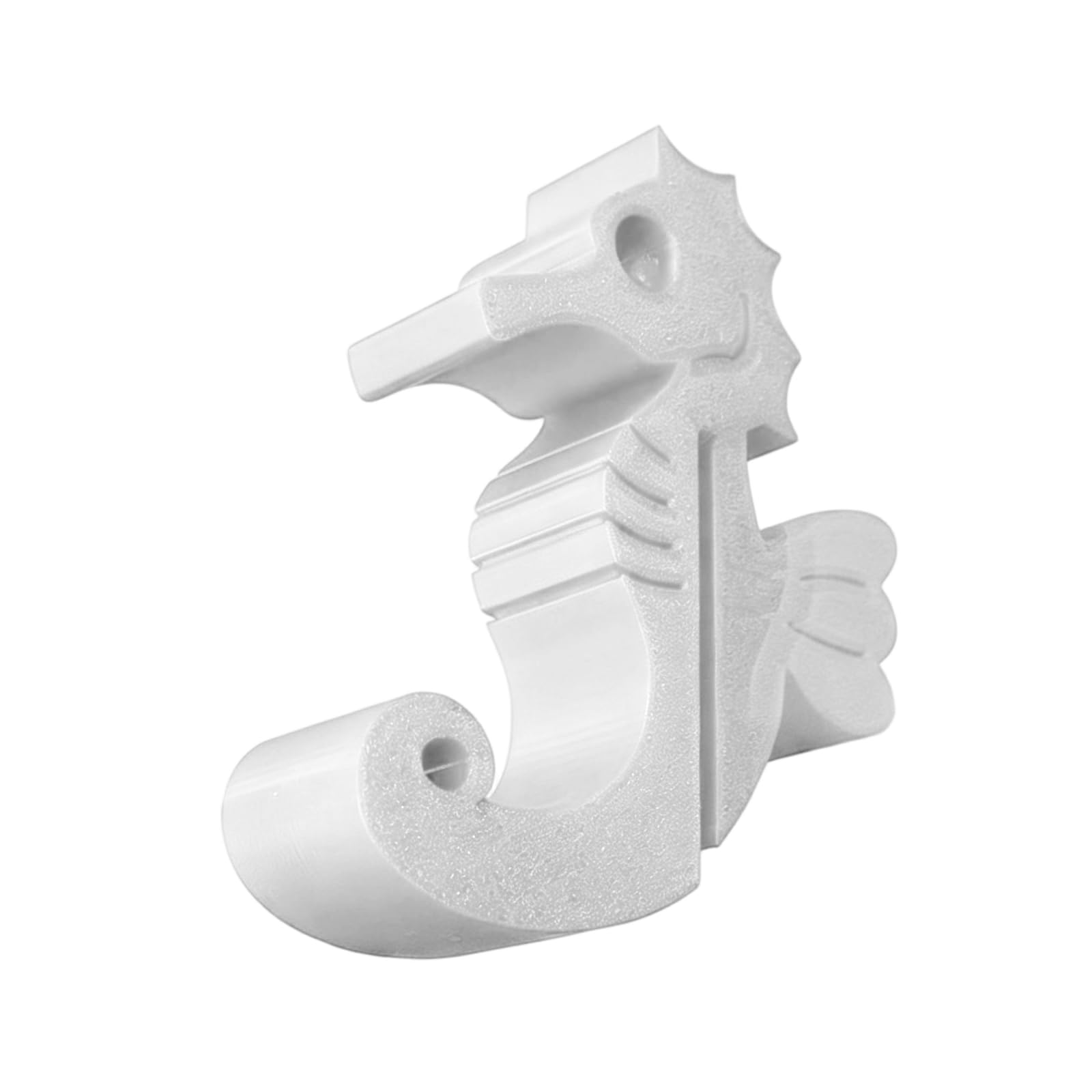 Kaeltsyn White Adorable Sea Horse Design Bath Hook Strong Polylactic Acid Construction Holds Up To 8Mm Glass Waterproof Bathroom Drillless Shower