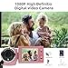 DEGIPO Video Camera, Full HD 1080P Camcorder Vlogging Camera Recorder for YouTube with 18X Digital Zoom, Video Camera 30FPS 2.4“ LCD Screen Digital Camera with 16GB Card 2 Batterie