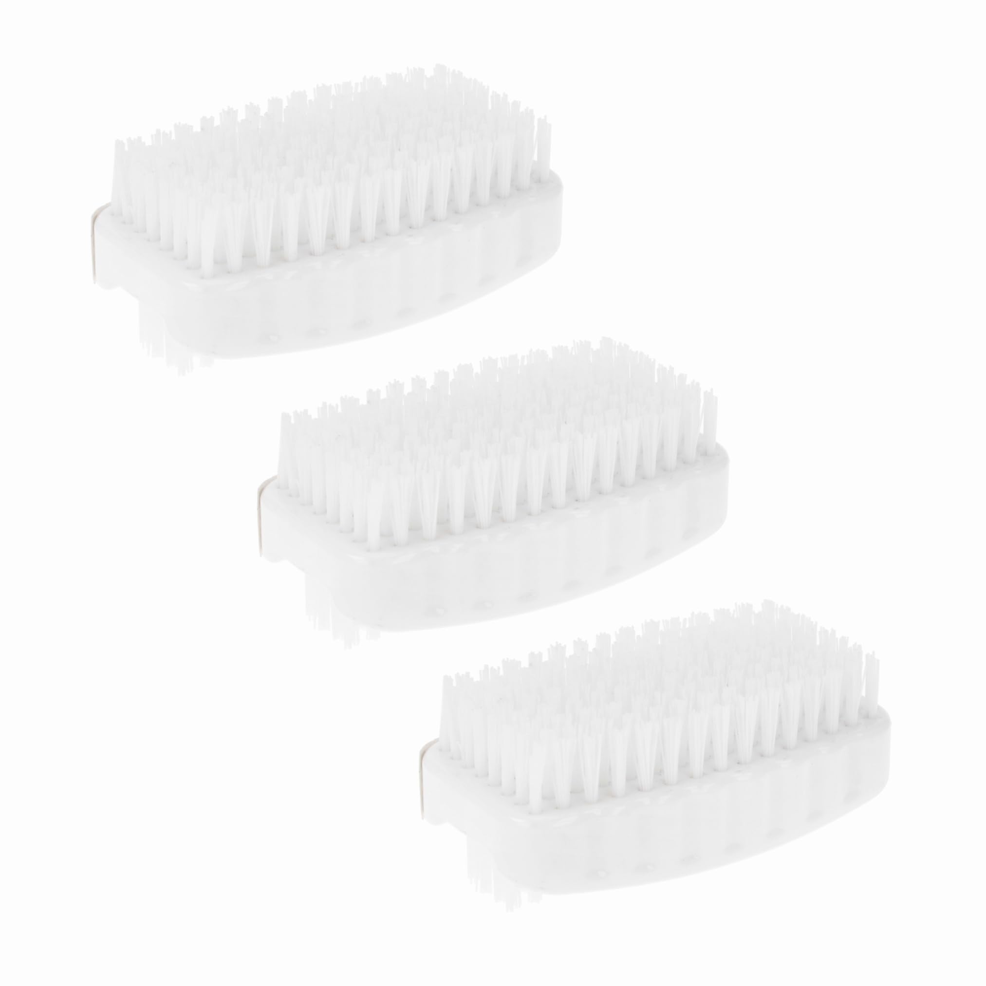 PARSA Beauty Doppelseitige Handbürste Nagelbürste – Nail Brush im Set (3 Stück Weiß) – Handwaschbürste für Bad, WC, Waschbecken, Werkstatt
