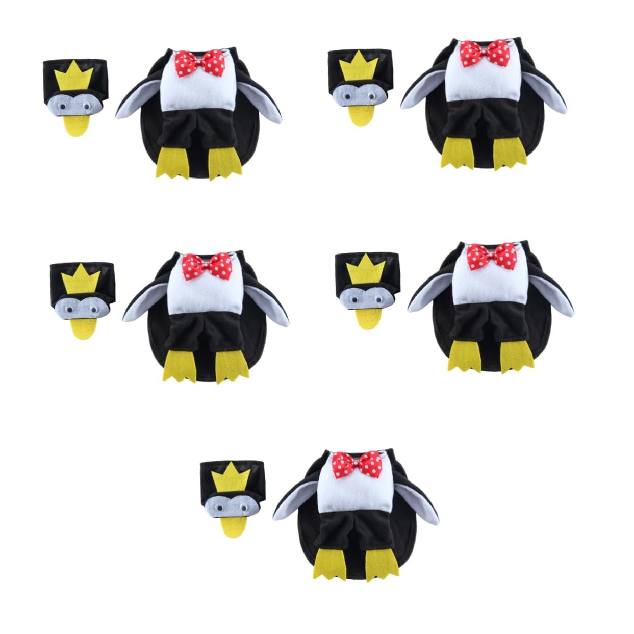 Chapeau outfit cosplay pingouin avec cape de costume pour animaux halloween