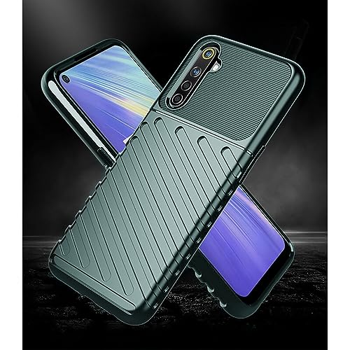 Image of Amazon Brand - Solimo Shockproof Mobile Cover Compatible with Realme 6 4G / 6i 4G (360 Degree Protection | Protective Design | Anti-Scratch Tough Slim TPU Case), Green