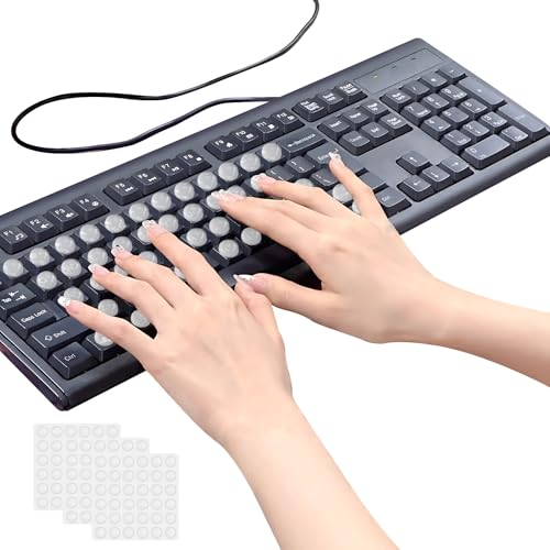 Nevixtal 108PCS DIY Keyboard Keycaps,Nail Type Keyboard Stickers,Transparent Bulge Laptop Keyboard Stickers,Nail Enhancement Practical Tool,for Women with Long Nails