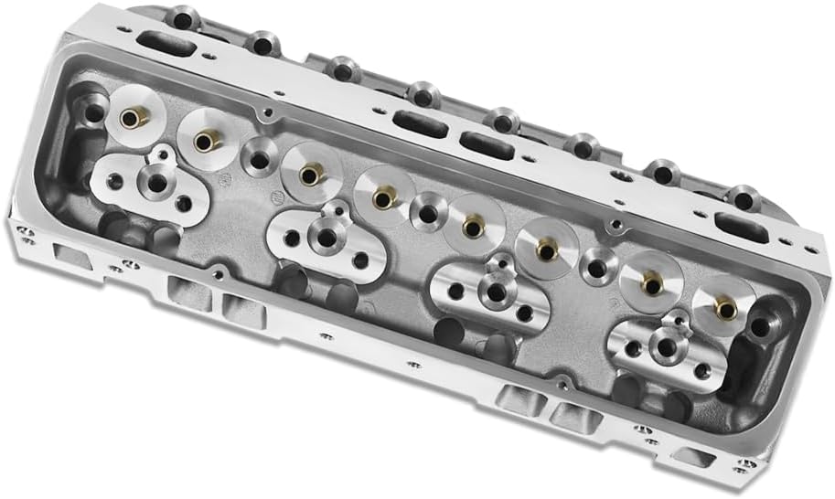Angle Spark Plug Aluminum Cylinder Head 205cc Intake 64cc Chamber Fits Chevy Small Block 283 302 305 327 350 383 400 V8 up to 1986 One Pair