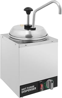 Electric Cheese Dispenser, 3.17 QT Cheese Sauce Warmer with Temperature Knob and 360° Pump Head, Single Head Sauce Pump Dispenser 86°-185°F Temperature Range For Caramel Curry Butter Cheese Sauces