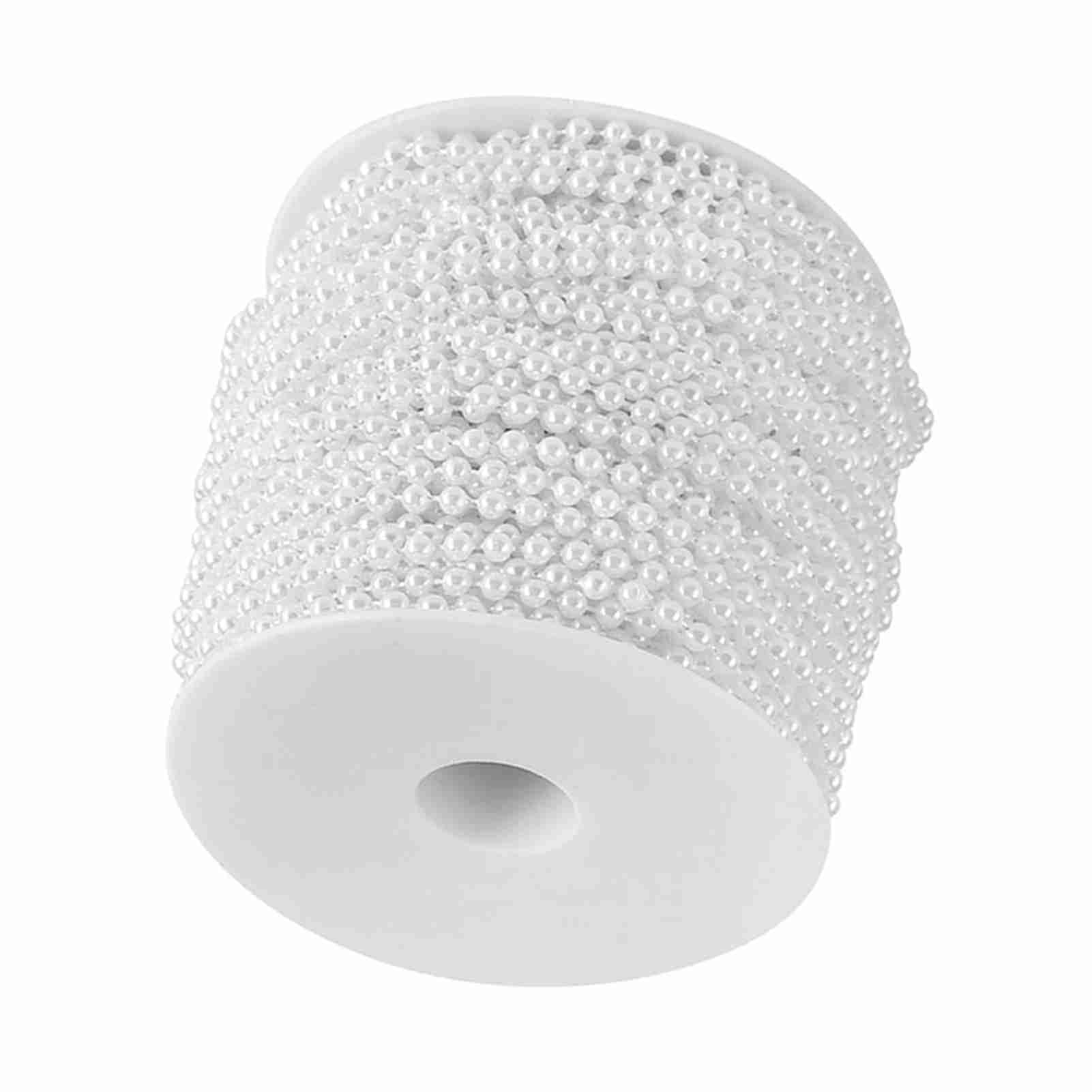 Ejoyous Künstliche Perlenkette, 40 M 4 Mm Schneidbar (WHITE)