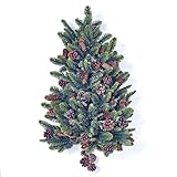 GROOVY OUTSTYLE クリスマスツリー オーナメント あり なし おしゃれ 北欧 リアル 樹木 組立簡単 ツリー (ブランシェ 壁掛け型, 85cm) 樅