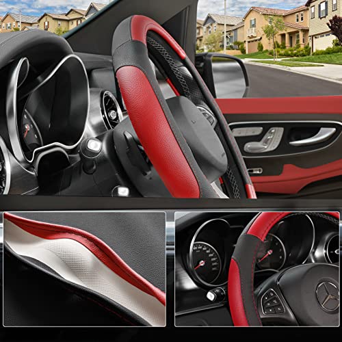 image for SEG Direct Car Steering Wheel Cover Universal Standard Size 14.5-15 in