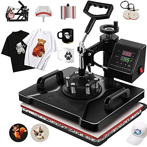 Tolsous 6 in 1 multifunctional combo 12x15 heat press machine t s…