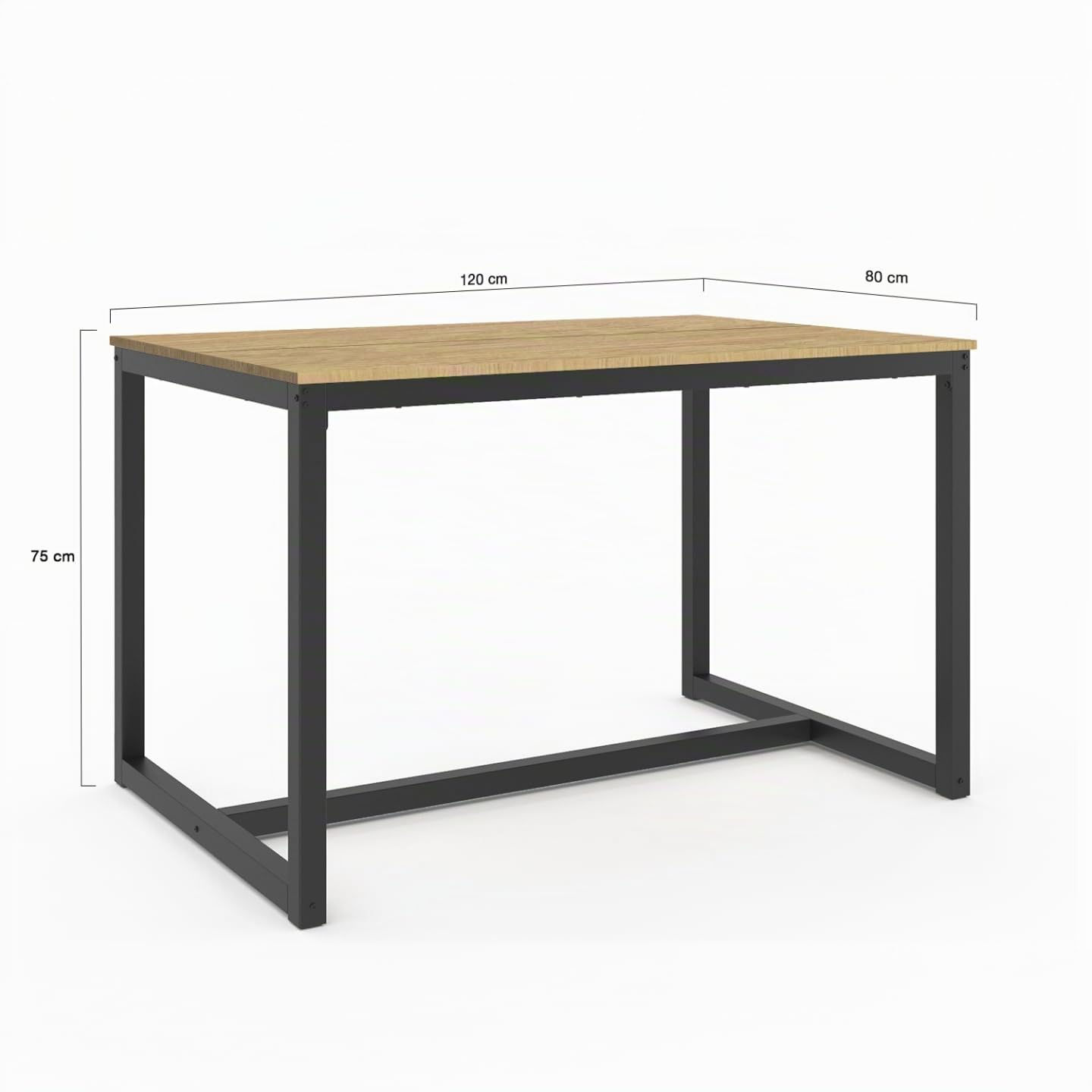 IDMarket - Mesa de comedor rectangular Detroit 6 personas diseño industrial 120 cm
