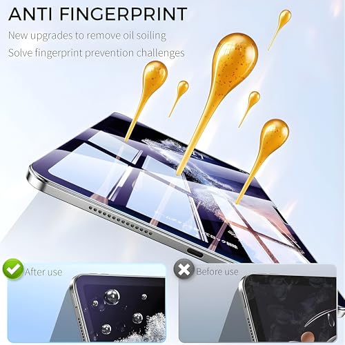 Image of OHAYO 9H Military Strength Car Display Screen Protector for iPad Air 11 Inch M3 / M2 (2024) - Ultra Hard Scratch Resistant Film, HD Clear, Bubble-Free, Not Tempered Glass, Tough Protective Layer for Car Screens