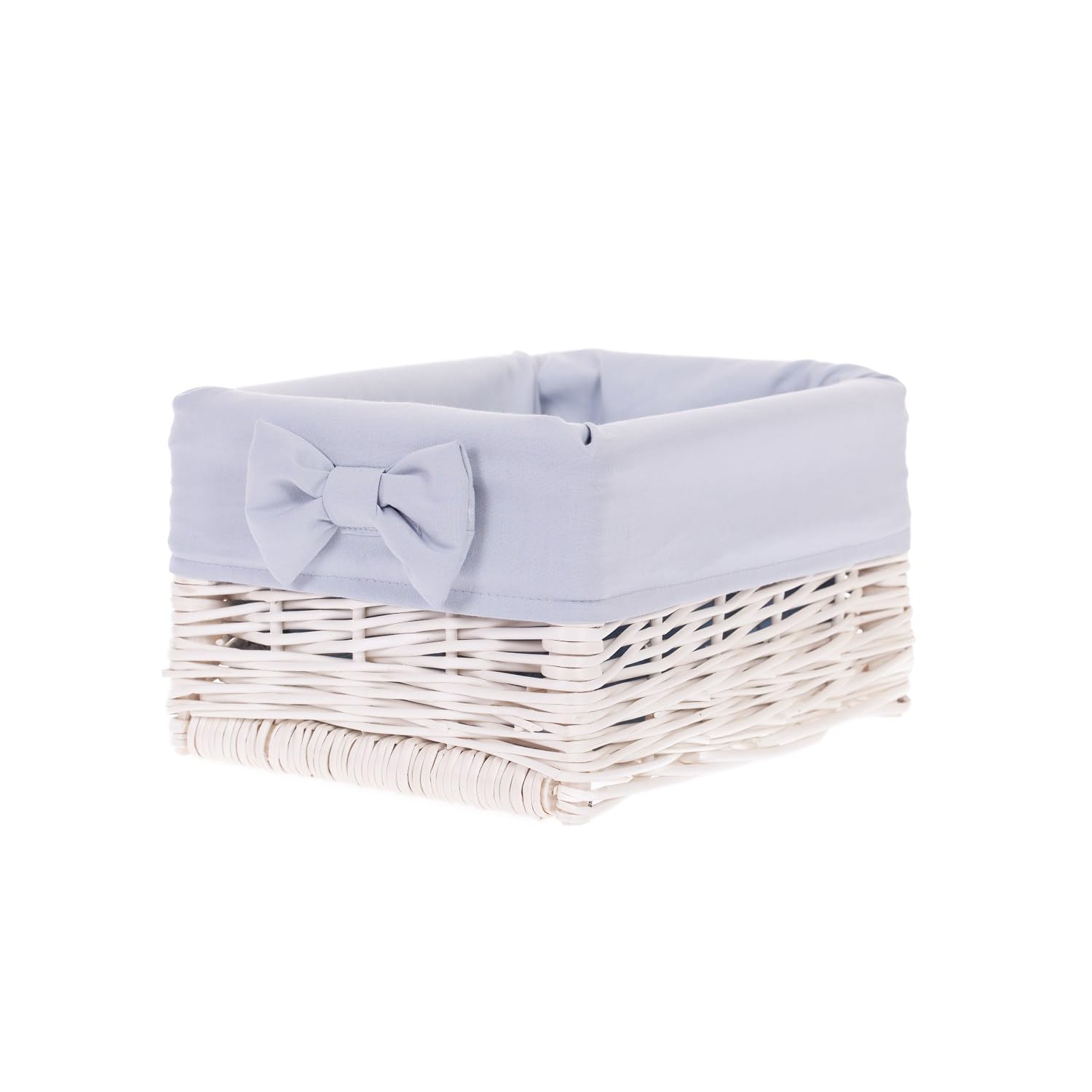 Panier en osier blanc e-wicker24 : rangez le désordre des étagères avec élégance