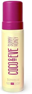 Coco & Eve Sunny Honey Bali Bronzing Self Tanner Mousse Dark - Natural Sunless Tan with Instant Bronzer, Moisturizer & Anti-Aging Benefits 6.7oz