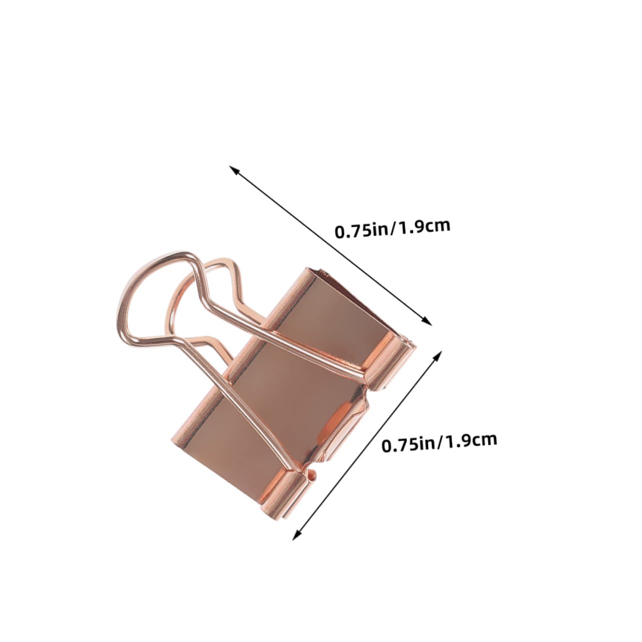 HOMSFOU 100stücke Klappclips Metall für Notizbuchclips und Dokumentenclips Dekorative Büroklammern als Geschenkpapierhalter Binderclips für Journaling Roségold