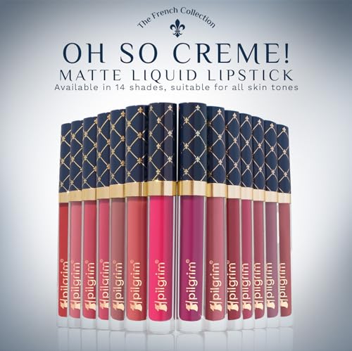 Image of Pilgrim Oh So Creme! Premium Matte Liquid Lipstick | Most Lightweight & Transfer-proof Lipstick | Highly Pigmented & Long-Lasting | 3.5ml (Rouge Crush-13)