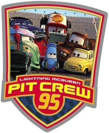 5 Inch Pit Crew 95 Lightning McQueen Wall Decal Sticker Disney Pixar Cars 3 Movie Removable Peel Self Stick Adhesive Vinyl Decorative Art Room Home Decor Kids Room Racing Decor 4 1/2 by 5 1/2 inch