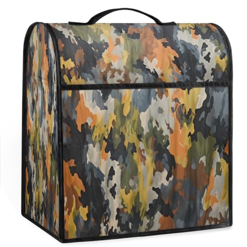 Coffee Maker Cover Camouflage Kitchen Appliance Covers Small Appliance Covers Blender Cover Juicer Cover Dust Covers for Kitchen Appliances with Top Handle and Pockets,Washable,B299