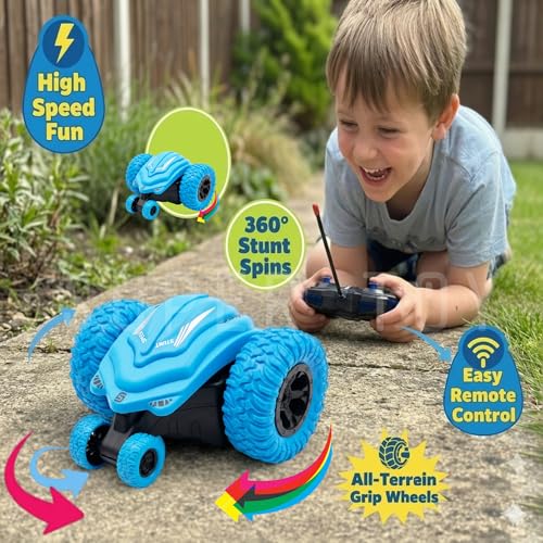 Image of SUPER TOY 2.4GHz RC Car 360 Rotate Off-Road Remote Control Stunt Car for Kids Boys High Speed Rechargeable Vehicle Birthday Gifts