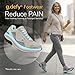g-defy Mighty Walk Classic Walking Shoes for Women | Comfortable Orthopedic Shoes for Standing All Day | Patented VersoShock Technology | Wide Toe Box Grey, Aqua