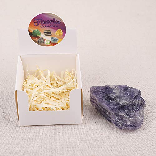 Image of Natural Purple Fluorite Crystal Specimen Raw Stone for Collection (1.5-2.2 inch)