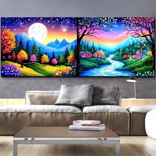 Artisanat peinture numéro personnalisé avec strass brillants pour toile 80x160