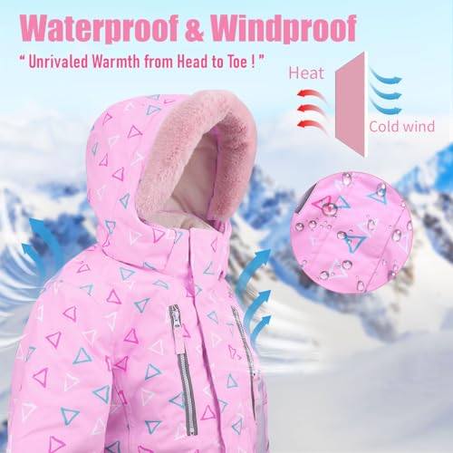 Yueta Kids Snowsuit One Piece, Waterproof Snow Suit for Boys Girls, Ski Jackets Jumpsuits Overalls for Skiing Snowboarding4