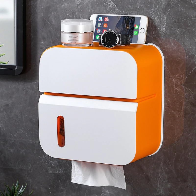 kesig® Tissue Box Cover Rectangular Waterproof Wall-Mounted Non-Perforated Tissue Box, ABS Material, Suitable for All Kinds of Pumping Paper, Toilet Paper, Roll Paper (B0C9WRS3KP) Amazon Price History, Amazon Price Tracker