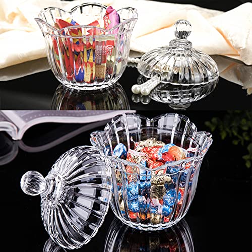 Acrylic Candy Jars With Lid,Crystal Covered Candy Jar For Home Office Desk, Candy Buffet, Party, Wedding (1 Pc) #TOP2
