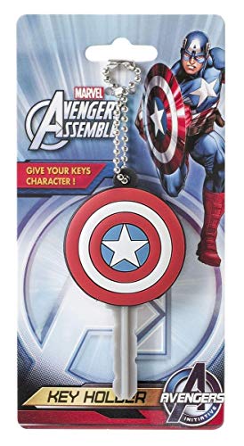 Marvel Captain America Logo PVC Key Holder Key Ring