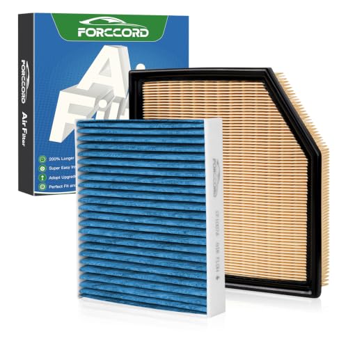 Image of Cabin & Engine Air Filter Kit for IS350 13-24 IS300 16-24 IS200T 16-17 | for Lexus IS250 GS350 GS200T GS450H RC350 RC300 RC300, Replace#CF10074 CA10996, Air Filter Combo Replacement Car Accessories