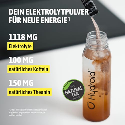 Hydraid-PLUS-ENERGY-Lemon-Iced-Tea--Elektrolyt-Pulver-mit-Koffein--Mehr-Energie-Mehr-Fokus--20-Sticks-mit-Gruentee-Extrakt-und-Theanin