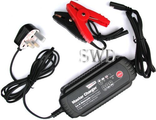 Streetwize SWIBC5 Intelligent Battery Charger - 12V, 3.8Amp Automatic Charger for SLA, Wet/Flooded, Liquid Electrolyte, GEL, AGM Batteries