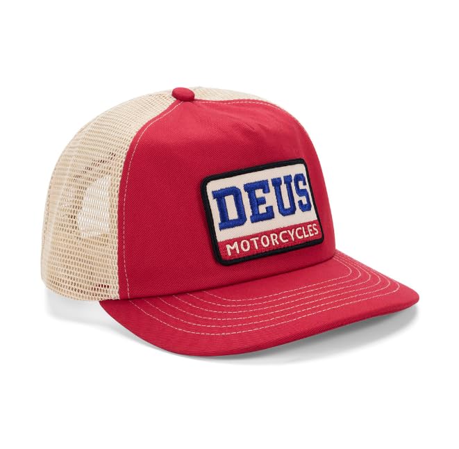 Casquette trucker Deus Malden rouge melon réglable pour un style rétro