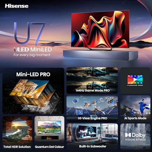 Hisense 75U7N 75 Inch Qled 4K Tv | Native 144Hz thumb #3
