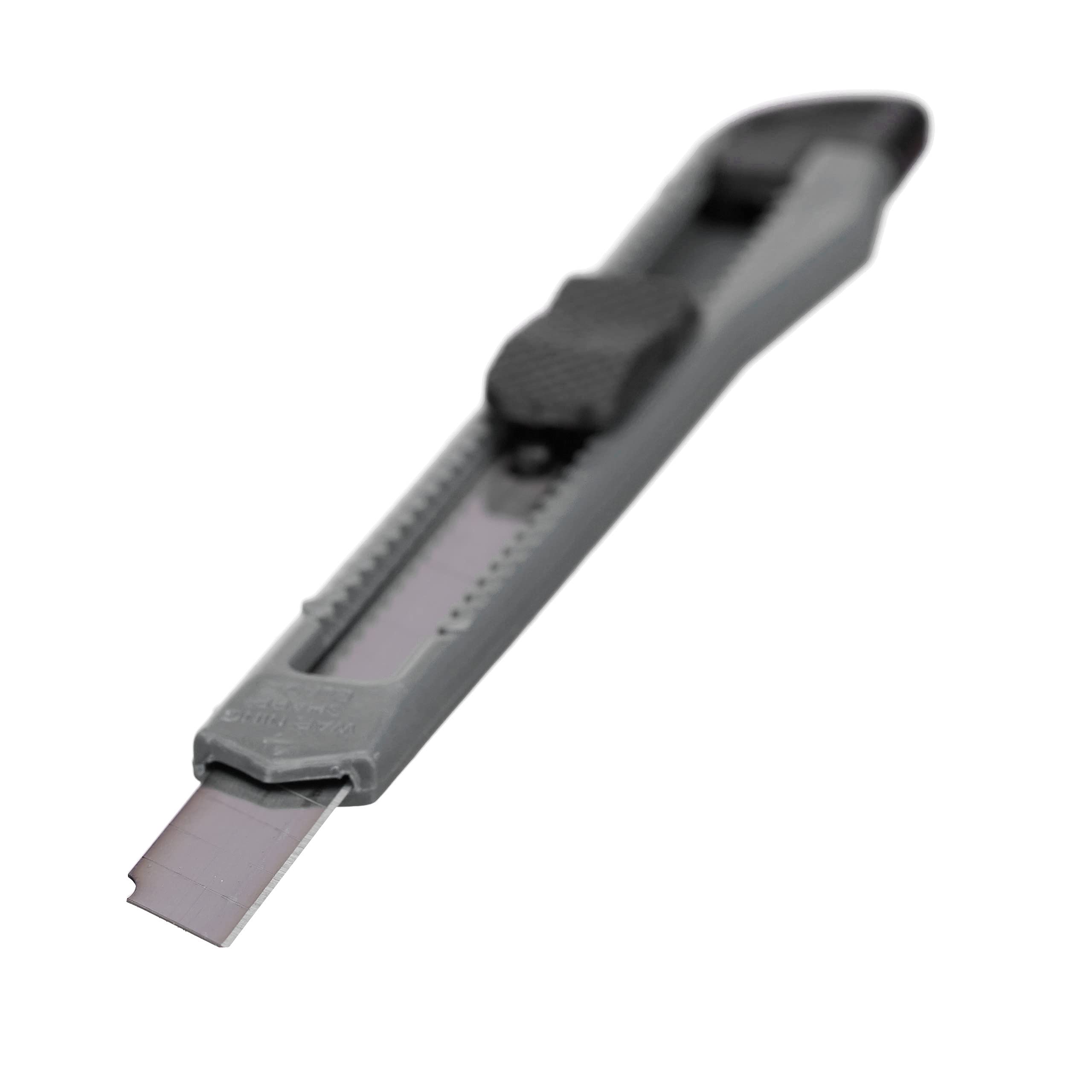 Relaxdays Taglierini in Set da 100, a Scatto, Lama da Spezzare Larga 9 mm, per Cartone, da Bricolage, grigio