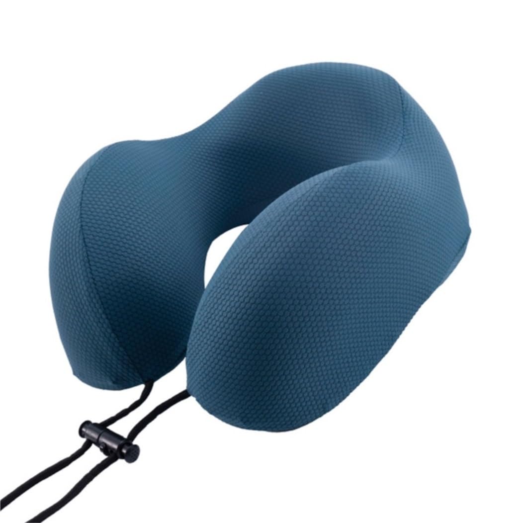 Cuscino da Viaggio in Memory Foam, Cuscino da Viaggio in Tessuto di Nylon, Cuscino da Viaggio Lavabile per Aereo(A)