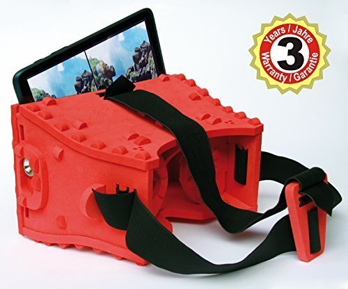 VR goggles Stooksy® VR-Spektiv Tab7 for Tablet Computers with display sizes of about 7 inches, Red (3 Years Warranty)