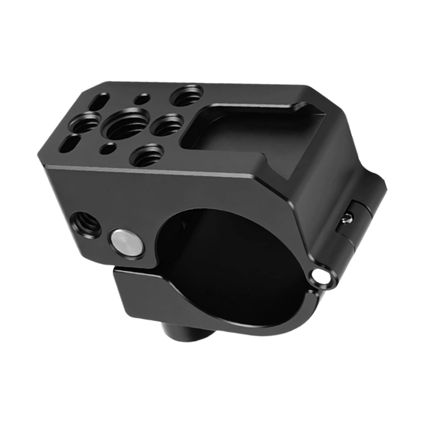 Single Hole Pipe Clamp for 30MM Pipe Aluminum Home Improvement Rod Mount with 1 / 4INCH 3 / 8INCH Thread Screw Accessories Single Hole Clamp