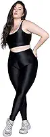 Conjunto Fitness Plus Size Cós Alto Top de Academia e Calça Cintura Alta 3D