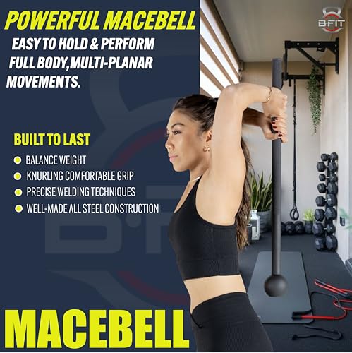 Image of B Fit Steel Sledge Hammer /ClubBells /Mac Bell for Strength Training, Support Full Body, Muscles, Shoulder, Grips & Forearms Workouts, Stretching (MacBell, 20 Kg)