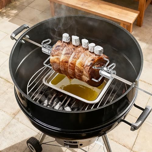 Skyflame Universal 304 Stainless Steel Rotisserie Meat Forks - Fits 1/2-Inch and 3/8-Inch Hexagon & 3/8-Inch and 5/16-Inch Square & 1/2-Inch Round Spit Rods