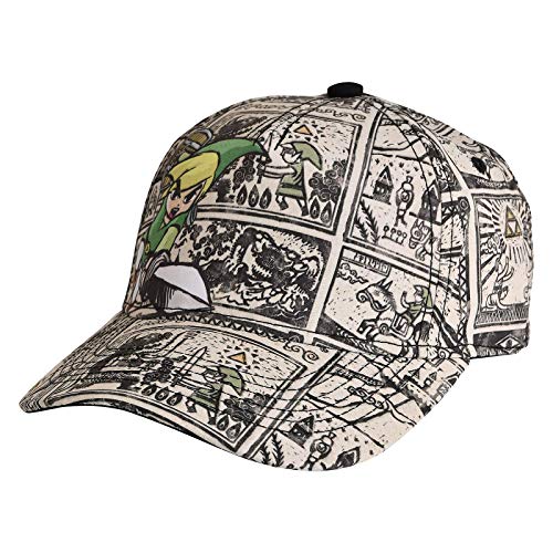 Zelda Nintendo Legend of Woods Boys Curved Bill Cap Gorra de bisbol, Gris (Grey Grey), Talla única Unisex Adulto