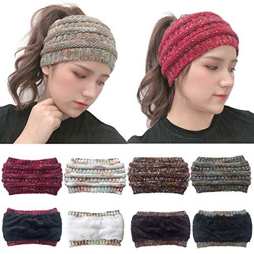 Bonnet queue de cheval chaud avec ouverture chignon en désordre - 5