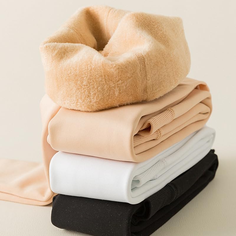 FANCAME Fleece Lined Ballet Tights for Girls, Toddler Thermal Footed Dance Tights Warm Thick Microfiber Cozy Stockings2