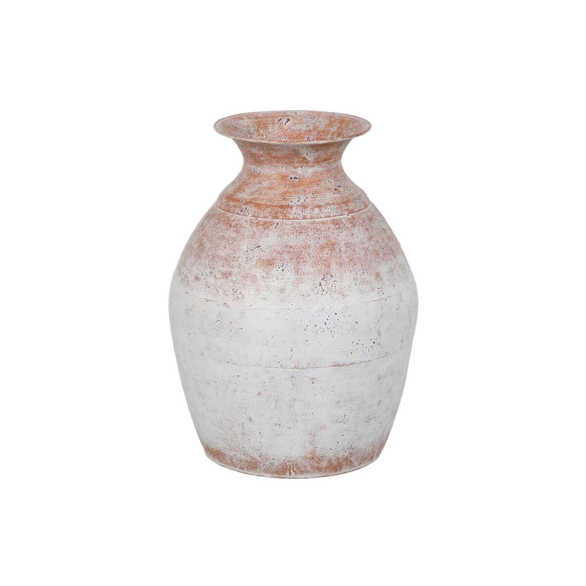 BigBuy Home Vase White Iron 27.5 x 27.5 x 36.5 cm