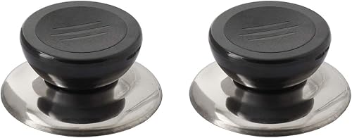 Miniatura 2 de PZRT Mango universal de tapa de olla de 2 piezas, tornillo de montaje M5, para agujeros de montaje de 0.236 in, mango de olla de repuesto para