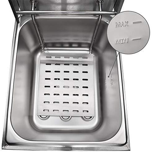 WeChef Commercial Single Tanks Electric Countertop Large Deep Fryer with Basket Restaurant Home Kitchen 2500W 12L - Thumbnail 6