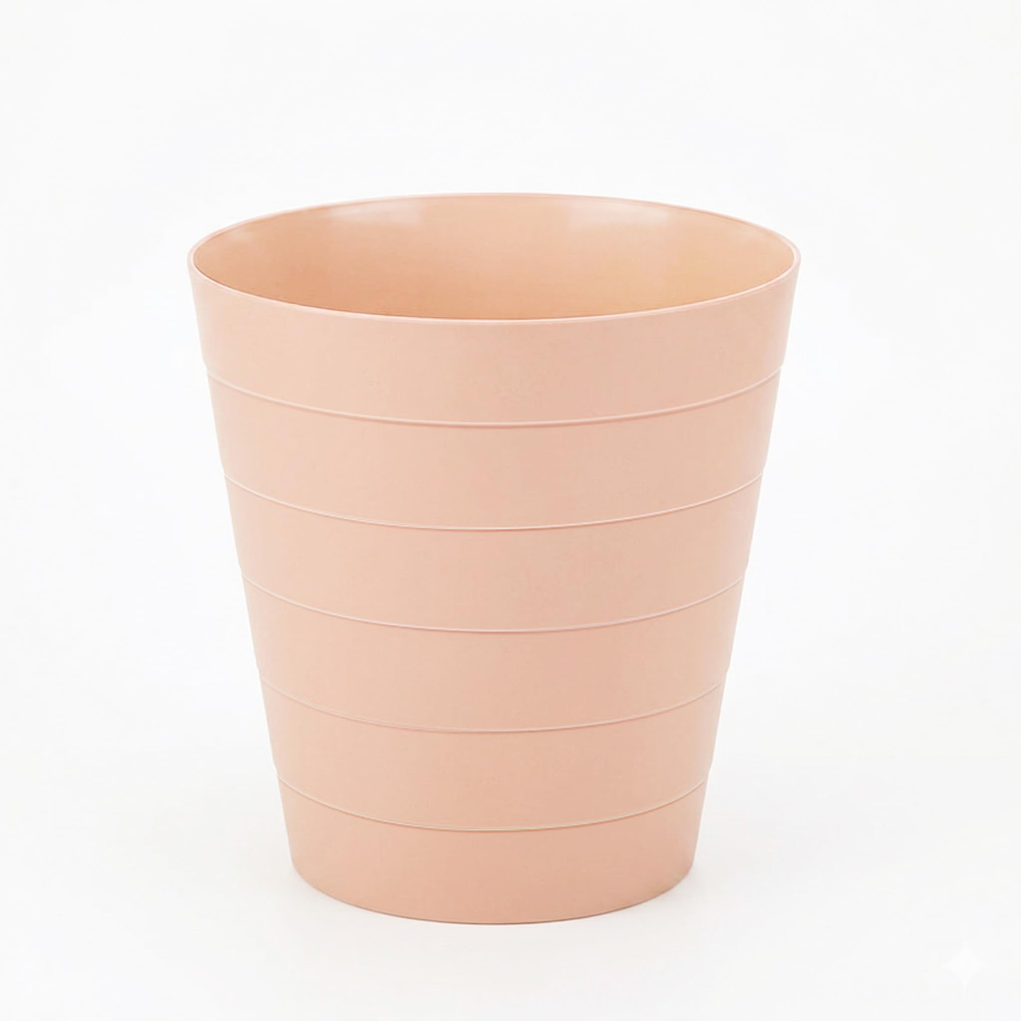 ［パノス］ ゴミ箱 おしゃれ 小さい リビング ふたなし 丸型 北欧 日本発祥ブランド/ダストボックス border trash can 6L サーモンピンク