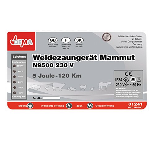 DEMA elettrificatore Mammut N9500 230 V