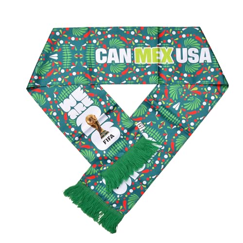 Wagon International Official FIFA World Cup 2026 Edition Mexico Fan Scarf - Mexican Themed Soccer Supporter Scarf Lightweight Polyester Stadium & Watch Party Accessory